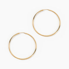 Boucles Créoles creoles 6 cm Classique Plaque OR NEUF Boucles Créoles creoles 6 cm Classique Plaque OR NEUF